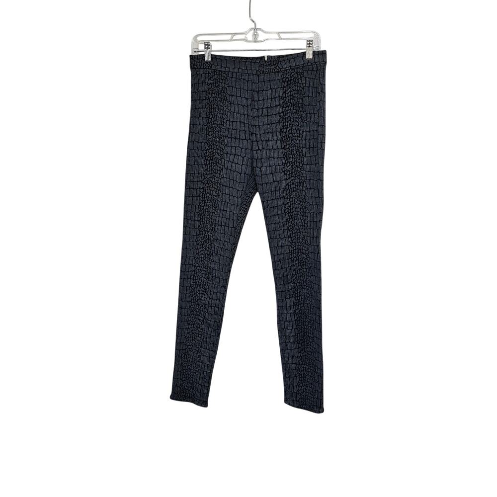 Hudson Evelyn High Waist Super Skinny Pants Snake Charmer Grey Croc Embossed 29